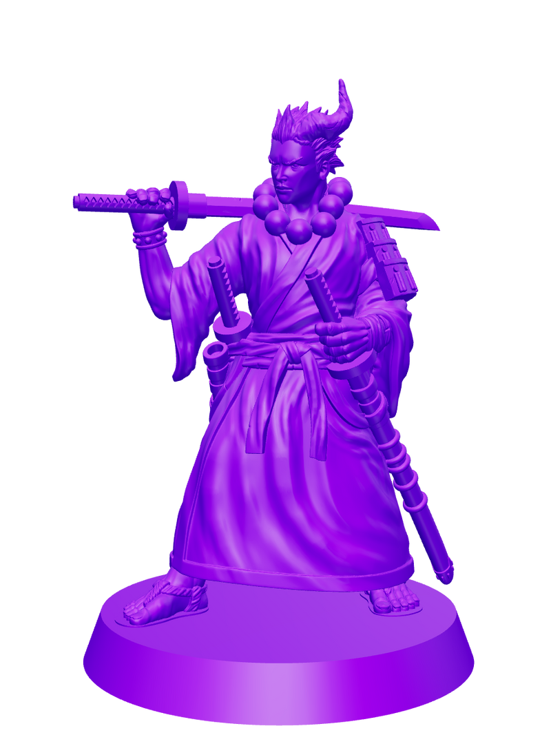 DOOMTILE samurai hero miniature