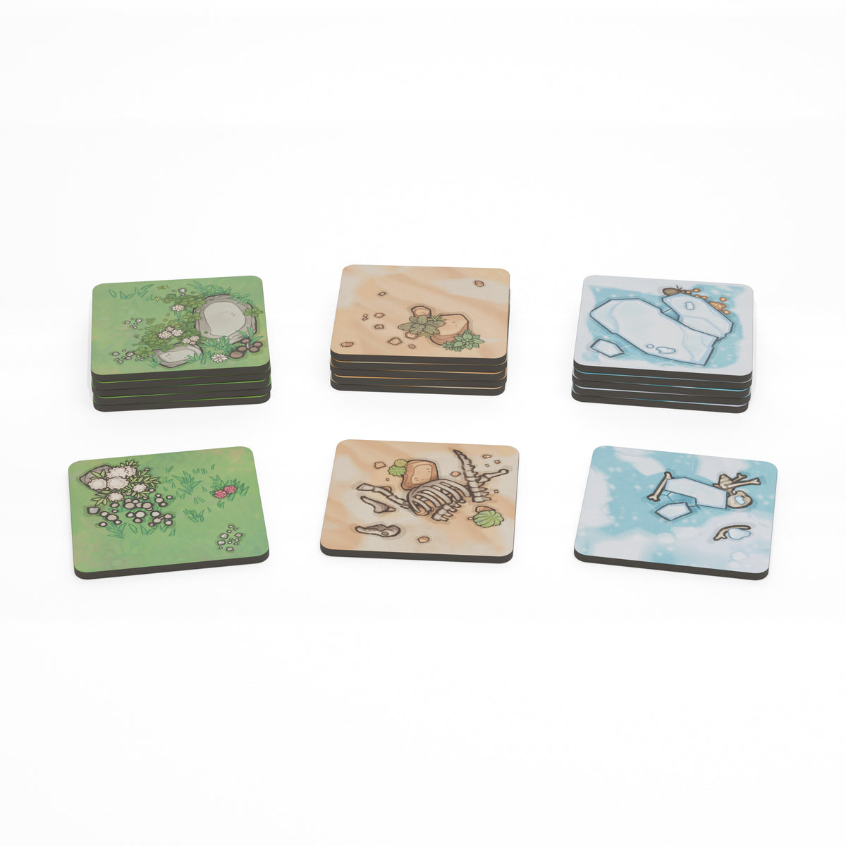 DOOMTILE forest, desert and glacier terrain tiles from the Core Game