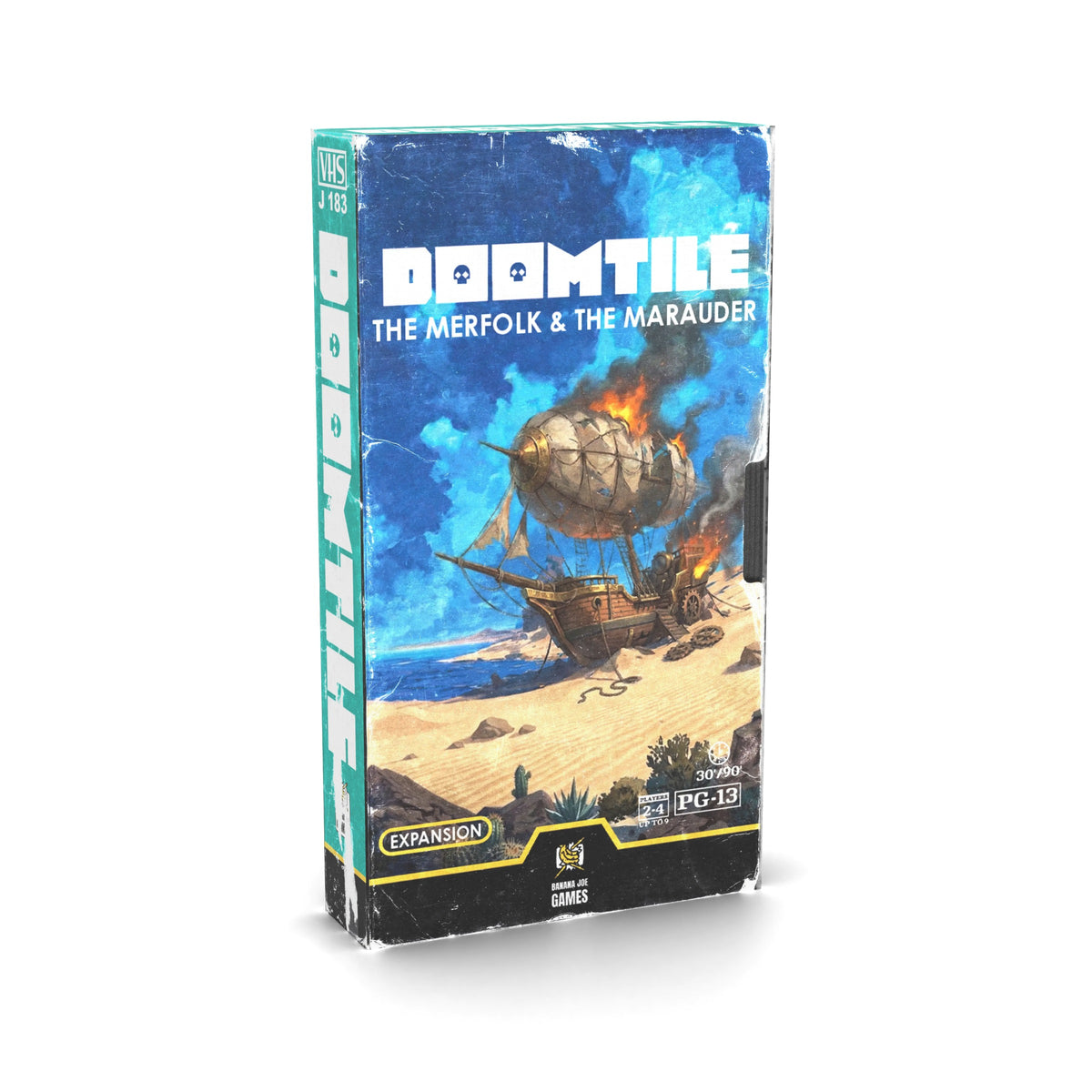 DOOMTILE: The Merfolk & The Marauder expansion, VHS box by Banana Joe Games