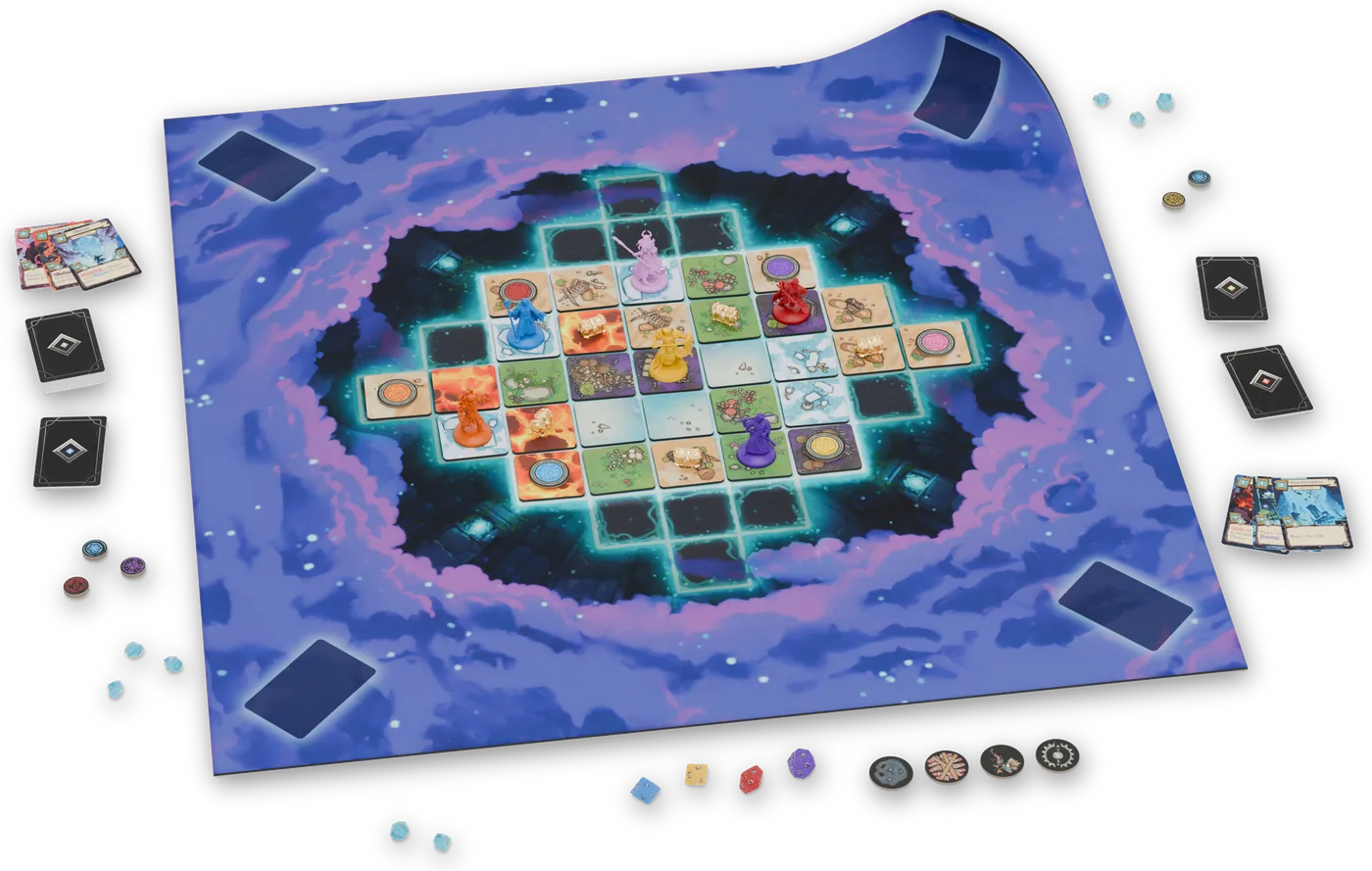 Una partita di DOOMTILE pronta sul playmat